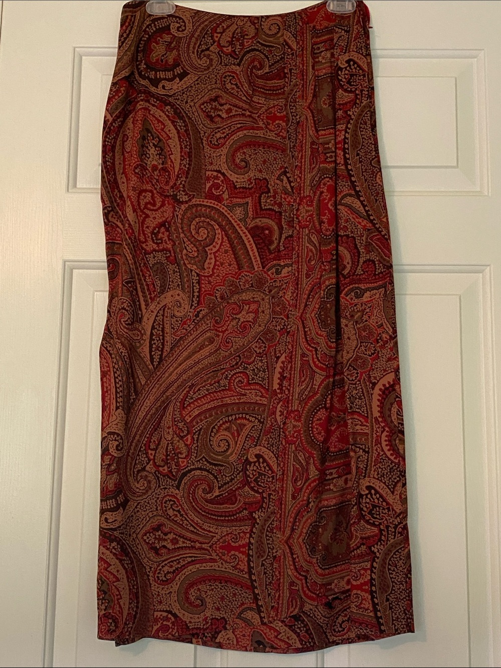 Casual Corner Paisley Maxi Skirt vintage approx 1994 - Sz 8